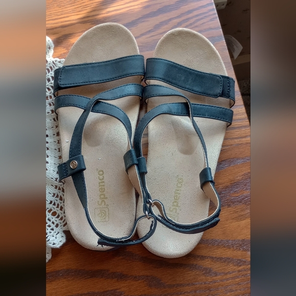 Spenco Women's Black Strappy Sandals-NEW - Picture 1 of 3